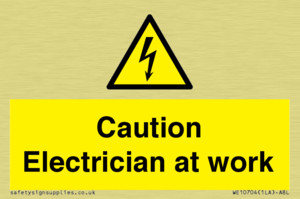 Caution Electrician at work